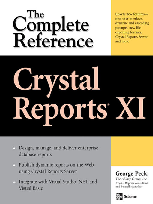 Title details for Crystal Reports XI by George Peck - Available